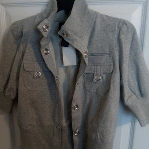 Women's top or blouse, grey, waist length